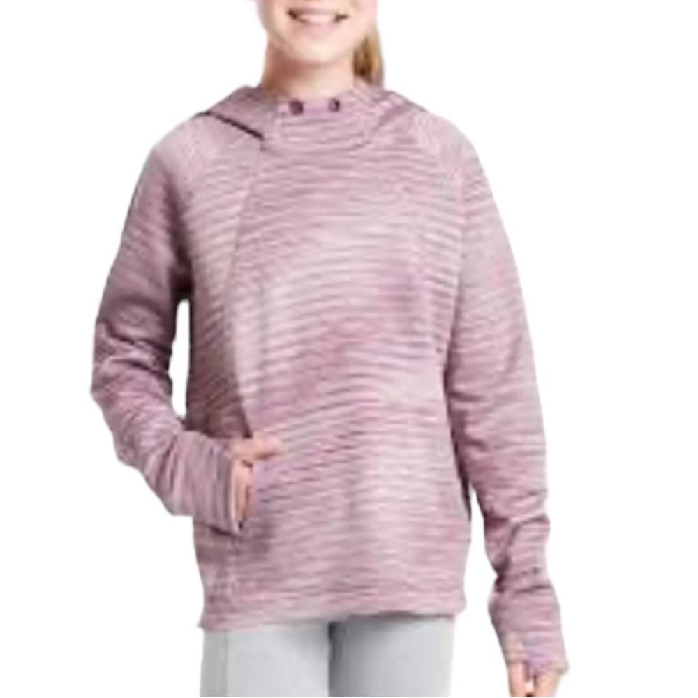 Athleta Girl Plush Crush Purple Space Dye Hoodie XL 14